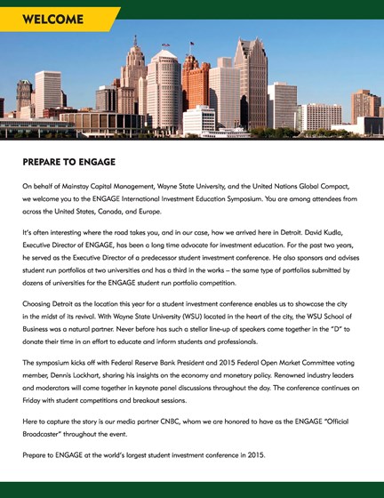 ENGAGE Conference: ENGAGE Announcement